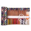 Roll-Up Canvas Pencil Wrap, Colouring Pencil Roll Bag Holder Storage