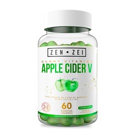 APPLE CIDER V | Vinagre de Manzana Orgánico – 60 Gomitas Veganas | Mejora Metabolismo y Digestión con Ácido Fólico y B12 | Calidad Premium