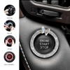 NYTKL Bling Ring Emblem Car Accessories, Crystal Rhinestone Butterfly Key
