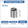 PATIKIL Wire Thread Inserts M12x1.75 Metric 2D 24mm, 20Pcs 304