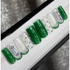 Handmade 🤍 CUSTOM Hard Gel Press On Nails, GREEN BLING
