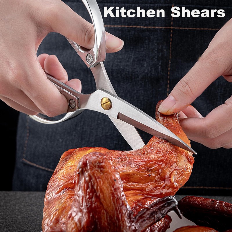 Kitchen scissors 2 Pack,Poultry Shears Heavy Duty Professional Stainless Steel