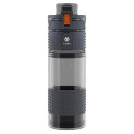 Filsoit Straw Filter Water Bottle Outdoor Water Bottle with Filter Water Purifier and Water Filtration Bottle Emergency Hiking Travel Camping and Backpacking 17oz Grey