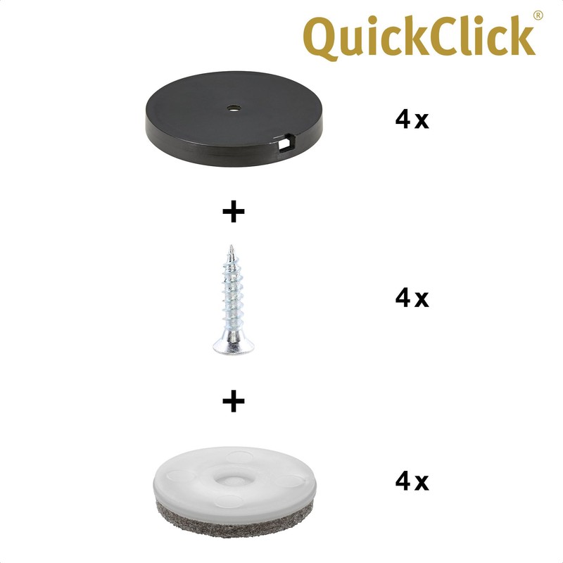 'Wagner QuickClick Glides – Set of 4 for Screwing On/Ultrasoft