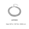 Layered Silver Bracelet for Men Boys,316L Stainless Steel Cuban Link