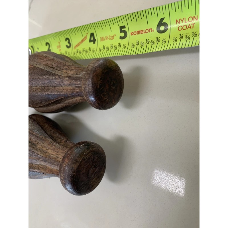 2 - Wood Finials Post cap Bed Furniture Stair Decor