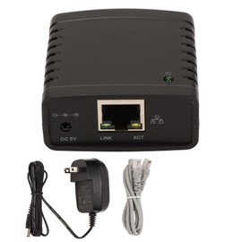 USB Print Server TCP IP LPR Print Server 10Mbps 100Mbps Standard RJ45 LAN Port USB Wireless Extender Sharer 100‑240V US Plug