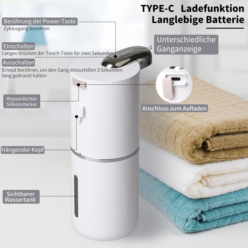 Automatic Soap Dispenser, Electric Soap Dispenser Automatic with Infrared Sensor,