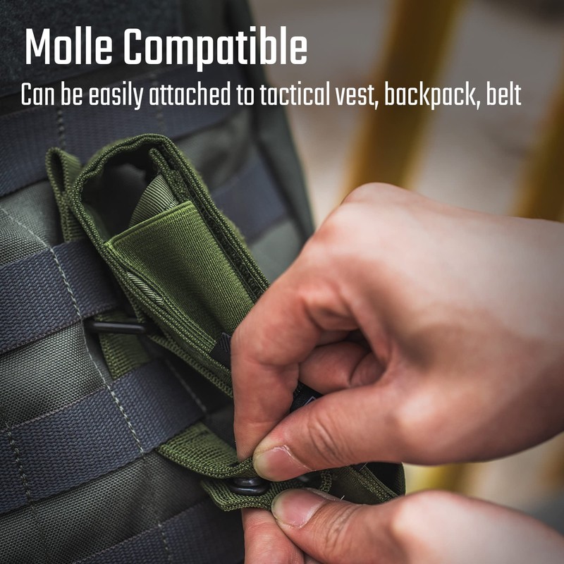 TACTICAL GEEK EXT8 EDC Belt Organizer, Molle Multitool Sheath, Nylon