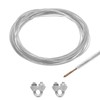 sourcing map 2mm (1/16 inch) Clear Vinyl Coated Wire Rope,