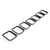 7PC of Gloss Black Front Grill Rings Inserts Compatible with