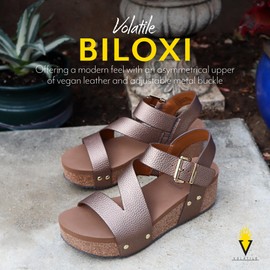 VOLATILE Women's, Biloxi Sandal Ivory 11 M