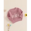 Dubute Mommy and Me Matching Letter Print Sweater Long Sleeve