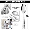 E-far 12-Piece Small Coffee Spoons, 6-Inch Stainless Steel Mini Espresso