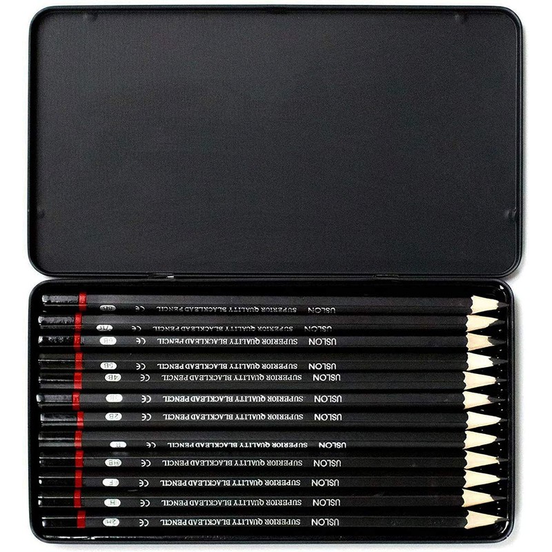 Professional Pencils, Pack of 12, Drawing Pencils, Sketching Pencils, Graphite