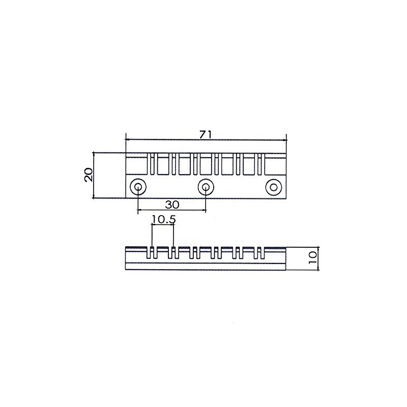 12 String Stopbar Tailpiece for Flat Top Guitar – Chrome/Black/Gold