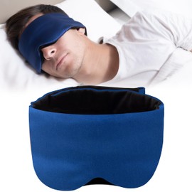 Mulberry Silk Eye Masks for Sleep (Navy Blue)