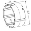 Roller shutter shaft adapter ring, running ring, roller shutter for
