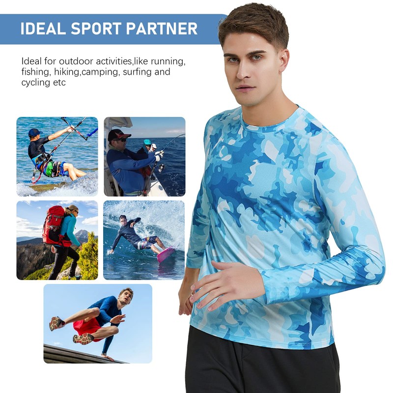 MEETWEE Maglia a Maniche Lunghe per Protezione Solare UPF 50+