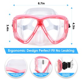 Taucherbrille Erwachsene, HIKOTEY Unisex Tauchmaske mit Antibeschlag, Lecksicher und UV Schutz, Diving Glasses mit Ohrenstöpse & Nasenklammer, Großes Blickfeld Schwimmbrille für Männer, Frauen, Jugend