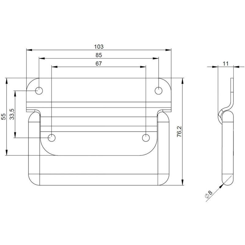 Adam Hall Hardware 3440 M2 AH – Set of 2