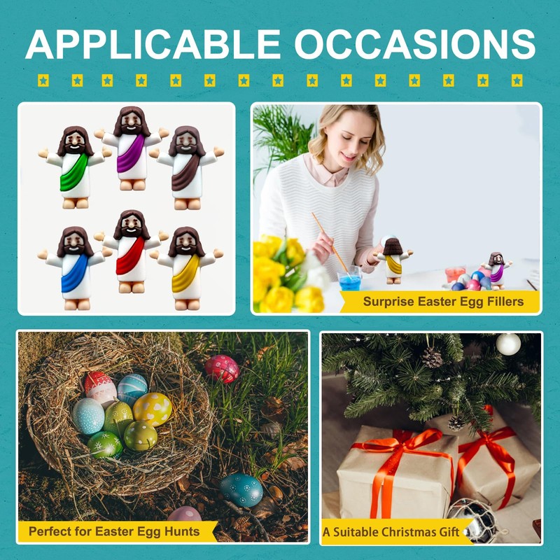 Seprochoo Little Jesus Figures Mini Jesus Figurines in Bulk Tiny