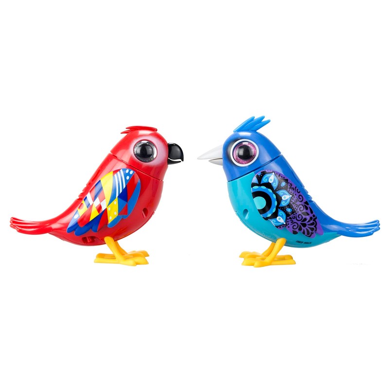 Bizak 62008611 Digibirds Bird Toy, Red/Blue, 8.5 cm