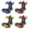 Pywee Transformation Robot Car, Car Robot Toy, Small Robot Car,