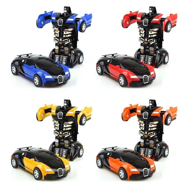 Pywee Transformation Robot Car, Car Robot Toy, Small Robot Car,