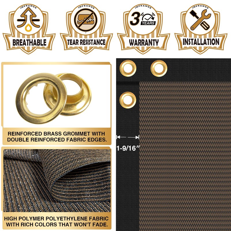 INFRANGE Privacy Fence Screen 6' x 80' Fencing Cover Heavy