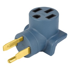 ElecStream Tech NEMA 14-30P to 14-50R EV Charger Adapter,30 AMP Dryer to 50 AMP EV/RV Conversion Adapter (14-30P/14-50R Pacific Blue)