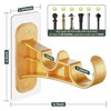 6-Pack No Drill Double Curtain Rod Bracket, Adhesive No Drilling