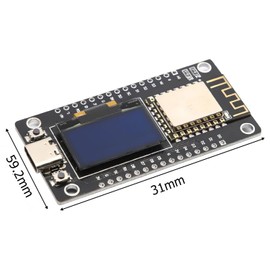 ESP32 Development Board with OLED Display, ESP8266 Development Board with 0.96 Inch OLED Display, Type C Dual-Core IOT Board 240MHz Bluetooth WiFi Module CH340 2414~2484MHz