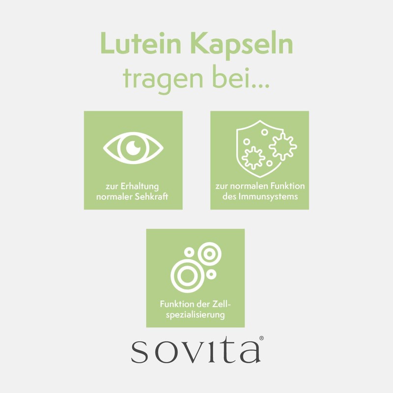 Sovita Lutein Capsules Eye Health & Vision With Beta-Carotene &