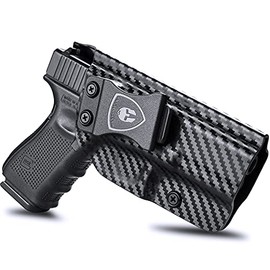 G17/19 Holster, IWB Carbon Fiber Kydex Holster Fit: Glock 17/19/19X/26/44/45 Gen(1 2 3 4 5) & Glock 23/32 Gen(3-4) Pistol - Not for G23 Gen 5, Inside Waistband Condealed Carry Holster, Right Hand
