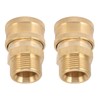 2Pcs Pure Copper M22 High Pressure Washer Fitting Adapter 3/8