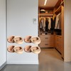 6Pcs Wooden Closet Rod Holders Unfinished Wood Wardrobe Pole Sockets