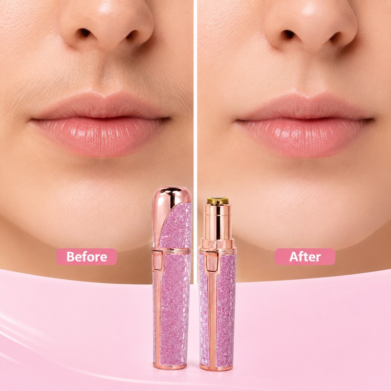 2-in-1 Rechargeable Facial Hair Remover for Women & Men –