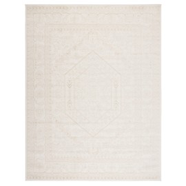 SAFAVIEH Adirondack Collection Area Rug - 9' x 12', Ivory & Beige, Oriental Medallion Design, Non-Shedding & Easy Care, Ideal for High Traffic Areas in Living Room, Bedroom (ADR108E)