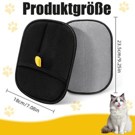 fufupaw Pack of 2 Fur Magnetic Gloves, Fur Magnet, Gloves, Hair Removal Gloves, Reusable Antistatic Gloves, Ideal for Clothing, Sofas and Pet Care