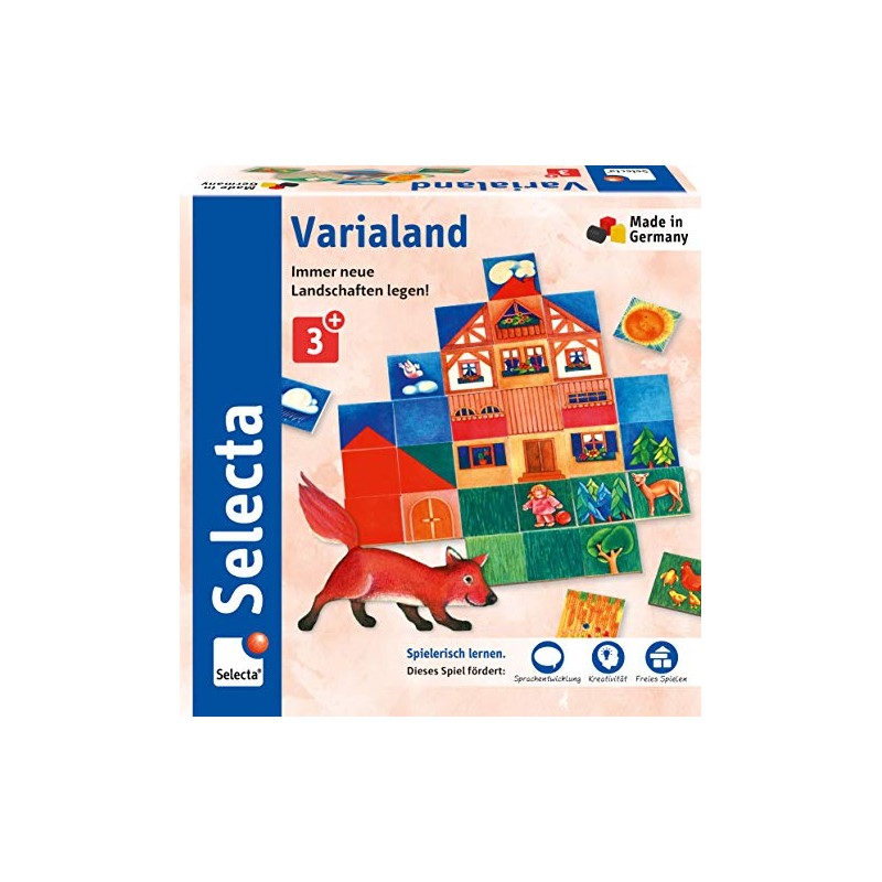 Selecta 63021 Varialand Wooden Tile Game, Schmidt Spiele