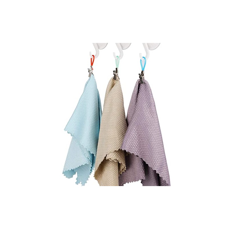 MenYiYDS 15 Pcs Towel Clips Hook Loop Clips Pot Holder
