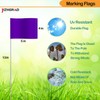 20Pack Purple Marking Flags, JIZHGRAD 13x4x5 Inch Marker Flags Use