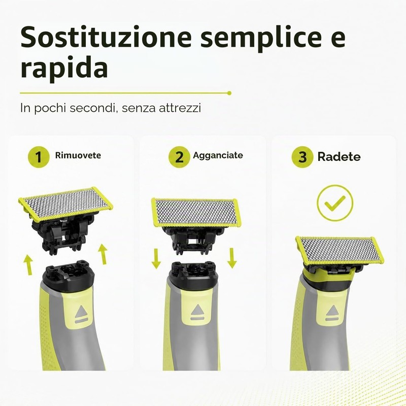 Cartucce per rasoio elettrico - Confezione da 3 lame -