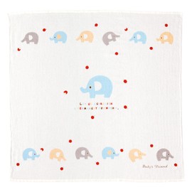 Bath Towel, 35.4 x 35.4 inches (90 x 90 cm), Elephant, Made in Japan