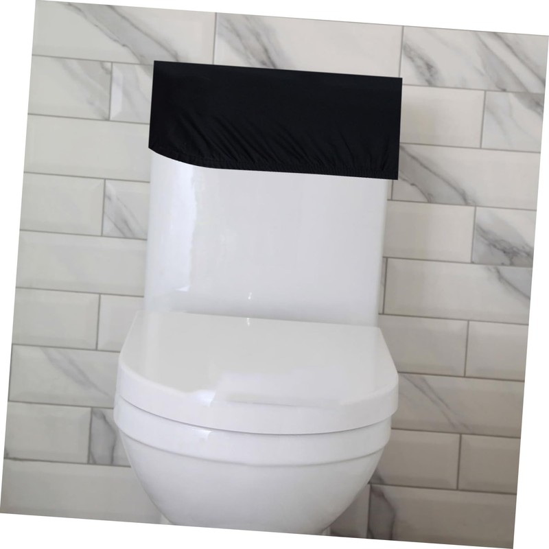 UKCOCO Black Toilet Tank Lid Cover Washable Replacement for Bathroom