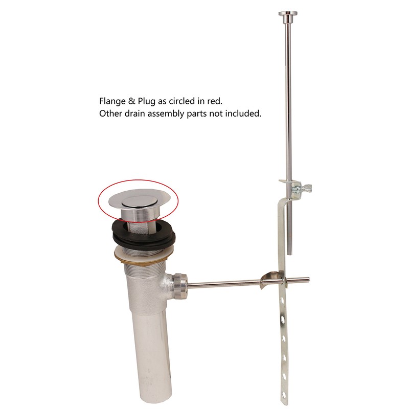 Bathroom Sink Drain Replacement Parts, (Pop-up Drain Assembly) Include Chrome