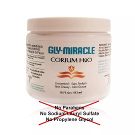 GLY MIRACLE CORIUM H2O Skin Humectant No Parabens for Sensitive Skin 16 Oz Jar
