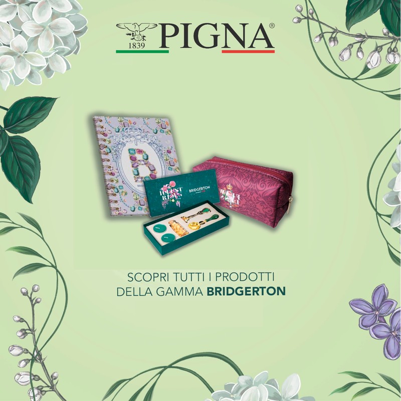 Pigna x Bridgerton,Kit per ceralacca,set timbro cucchiaio e cera