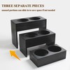 GOVOKOI Black Wood Coffee Syrup Rack Organizer, 3 Tier Syrup